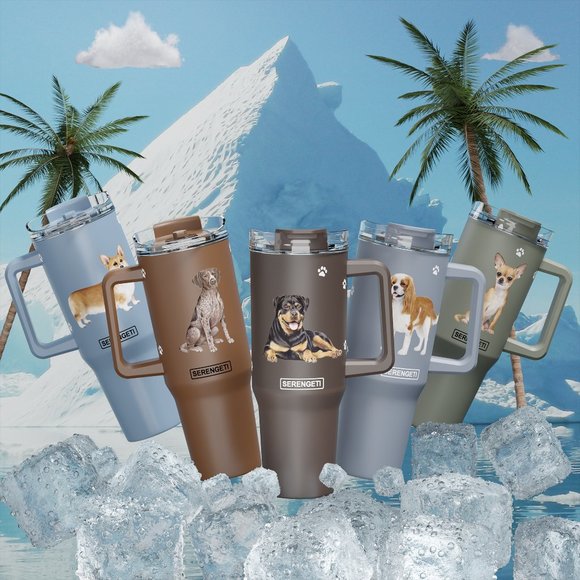 Fundraiser - Beagle Serengeti 40 Oz Ultimate Tumbler with Handle and Straw - Picture 9 of 11